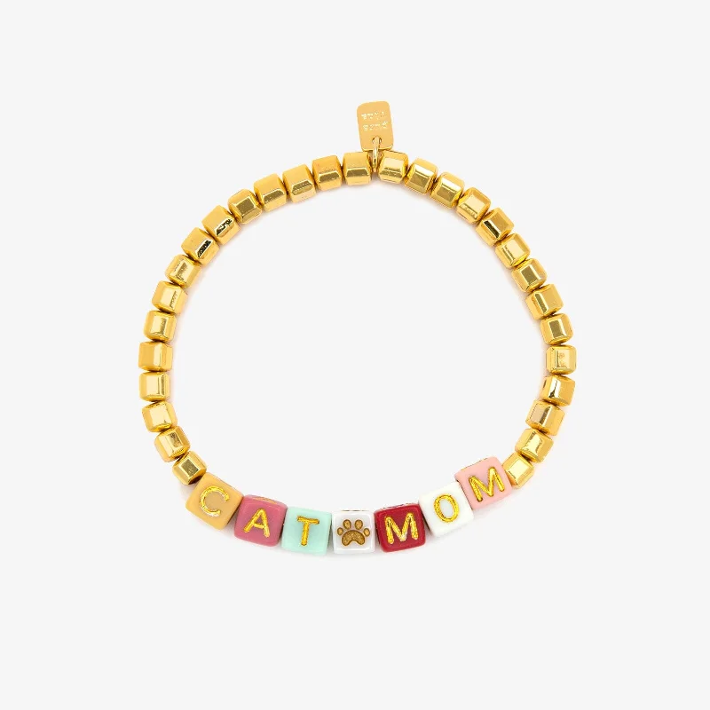 Soft Bracelets -Cat Mom Stretch Bracelet