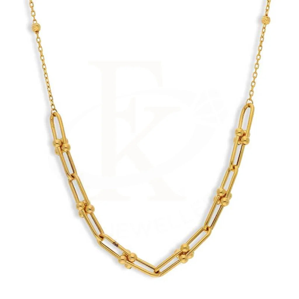 Enamel Necklaces -Gold Beads Necklace 21KT - FKJNKL21K3080