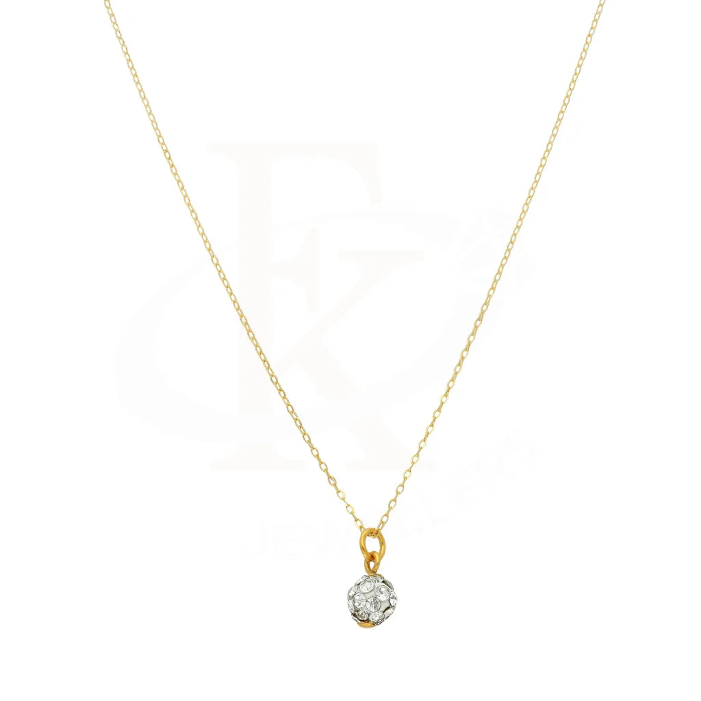 Platinum Necklaces -Gold Ball Shaped Necklace 21KT - FKJNKL21K2877