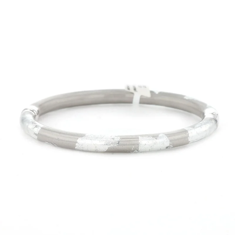 Strength Bracelets -Silver & Enamel Bangle Bracelet