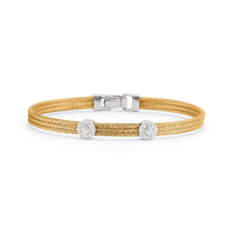 Enamel Bracelets -0.09 ctw Diamond Cable Bangle Bracelet | 10267421