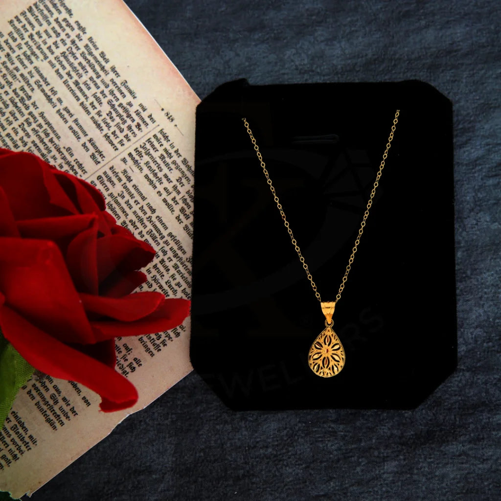 Red Necklaces -Gold Necklace (Chain with Drop Pendant) 21KT - FKJNKL21KM8398