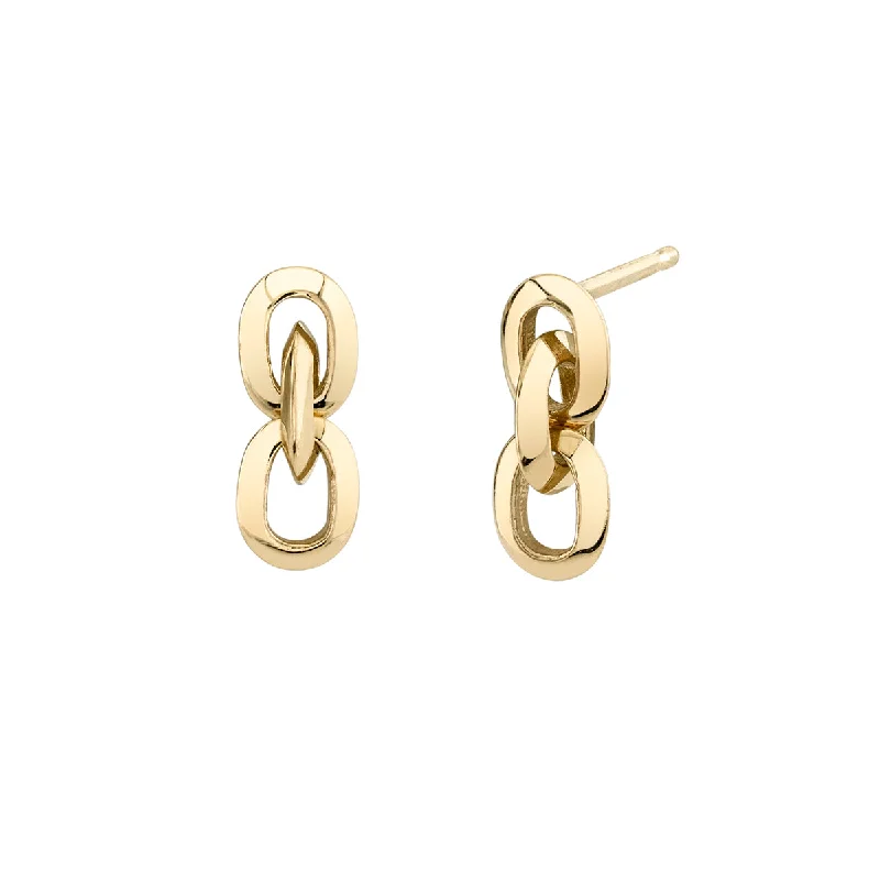 Ladies Earrings Minimalist Design-3 XS Link Drop Earring