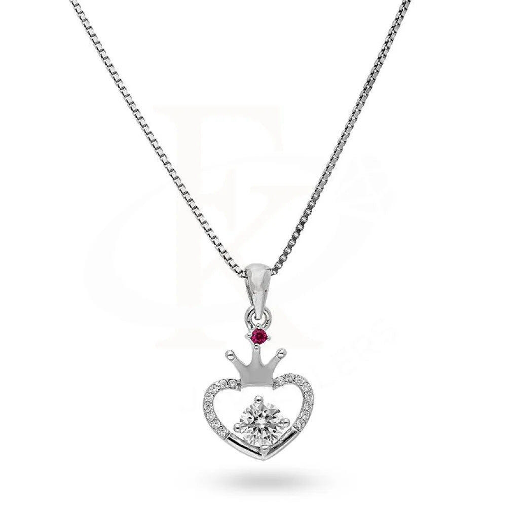 Animal Necklaces -Sterling Silver 925 Necklace (Chain with Heart Pendant) - FKJNKLSL2166