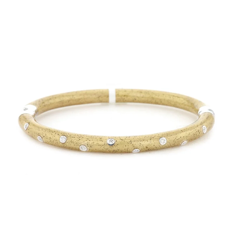 Stacking Bracelets -0.12 ctw Diamond Enamel Bangle Bracelet