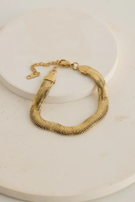 Valentine’s Day Bracelets -Greta Snake Bracelet Gold