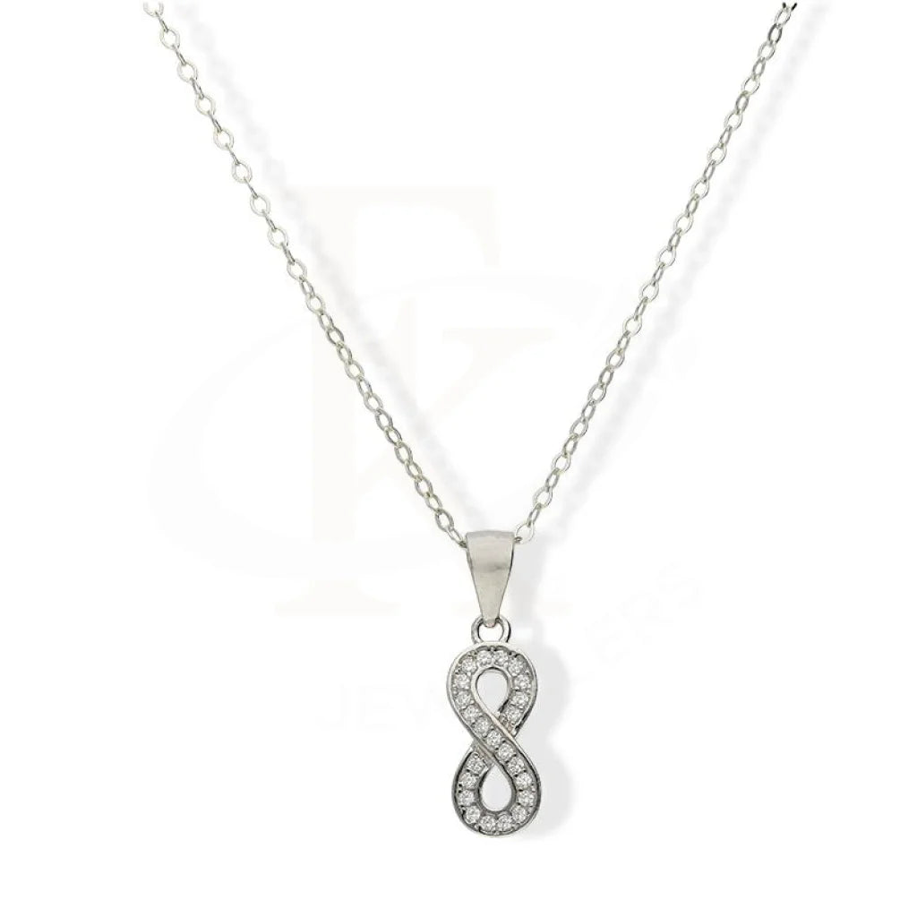 Unisex Necklaces -Sterling Silver 925 Necklace (Chain With Infinity Pendant) - FKJNKLSL3064