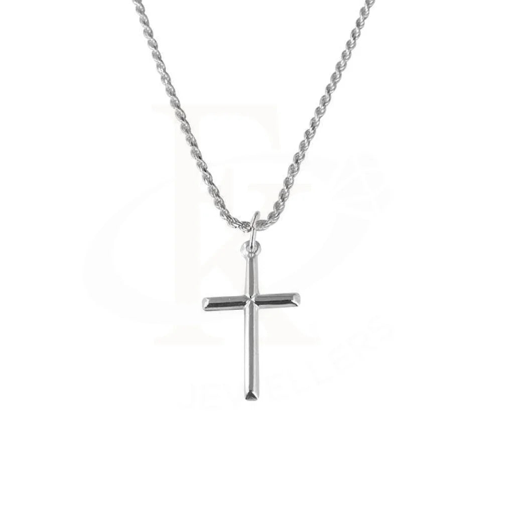 Fantasy Necklaces -Sterling Silver 925 Necklace (Chain with Cross Pendant) - FKJNKL1692