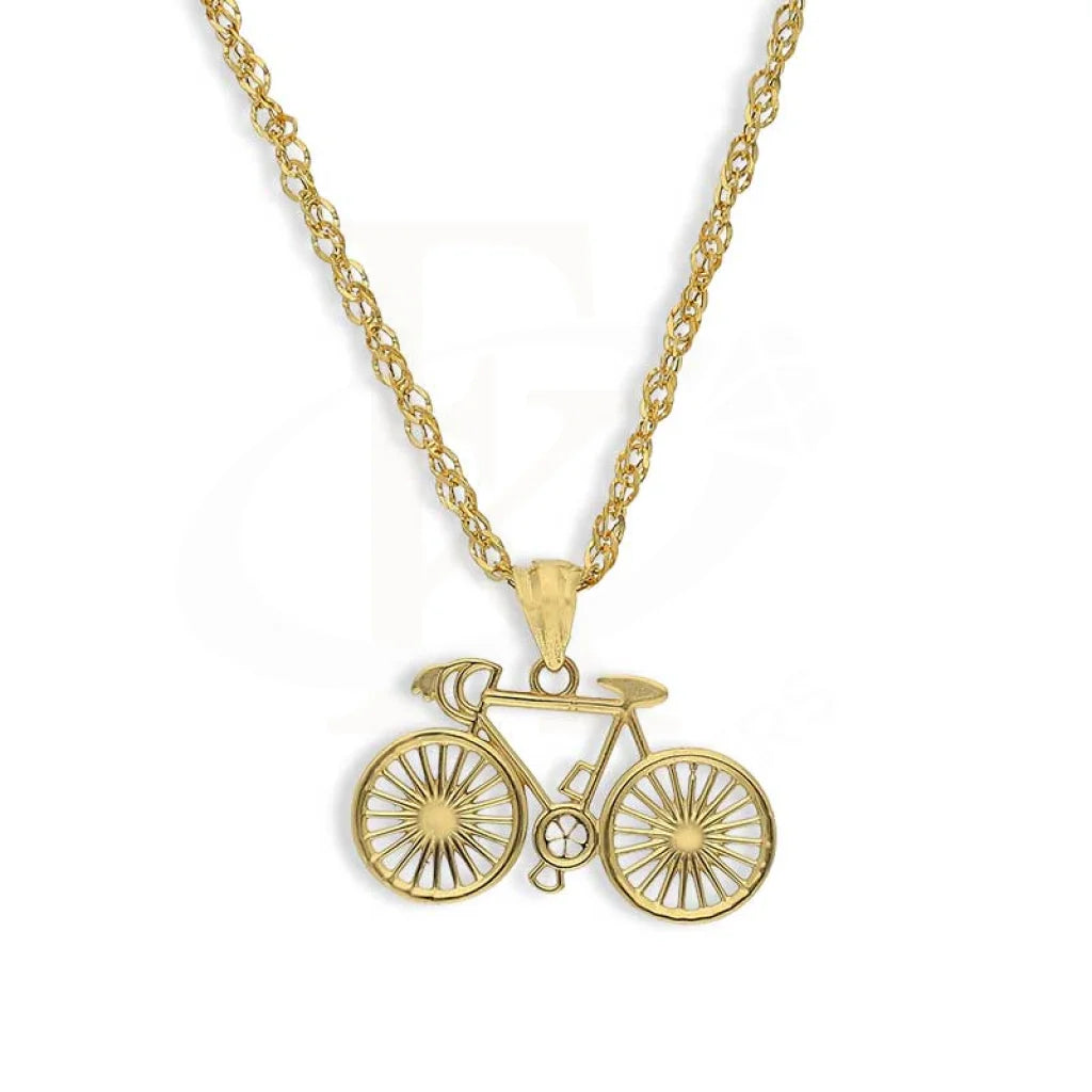 Horoscope Necklaces -Gold Necklace (Chain With Cycle Pendant) 18KT - FKJNKL18K3088