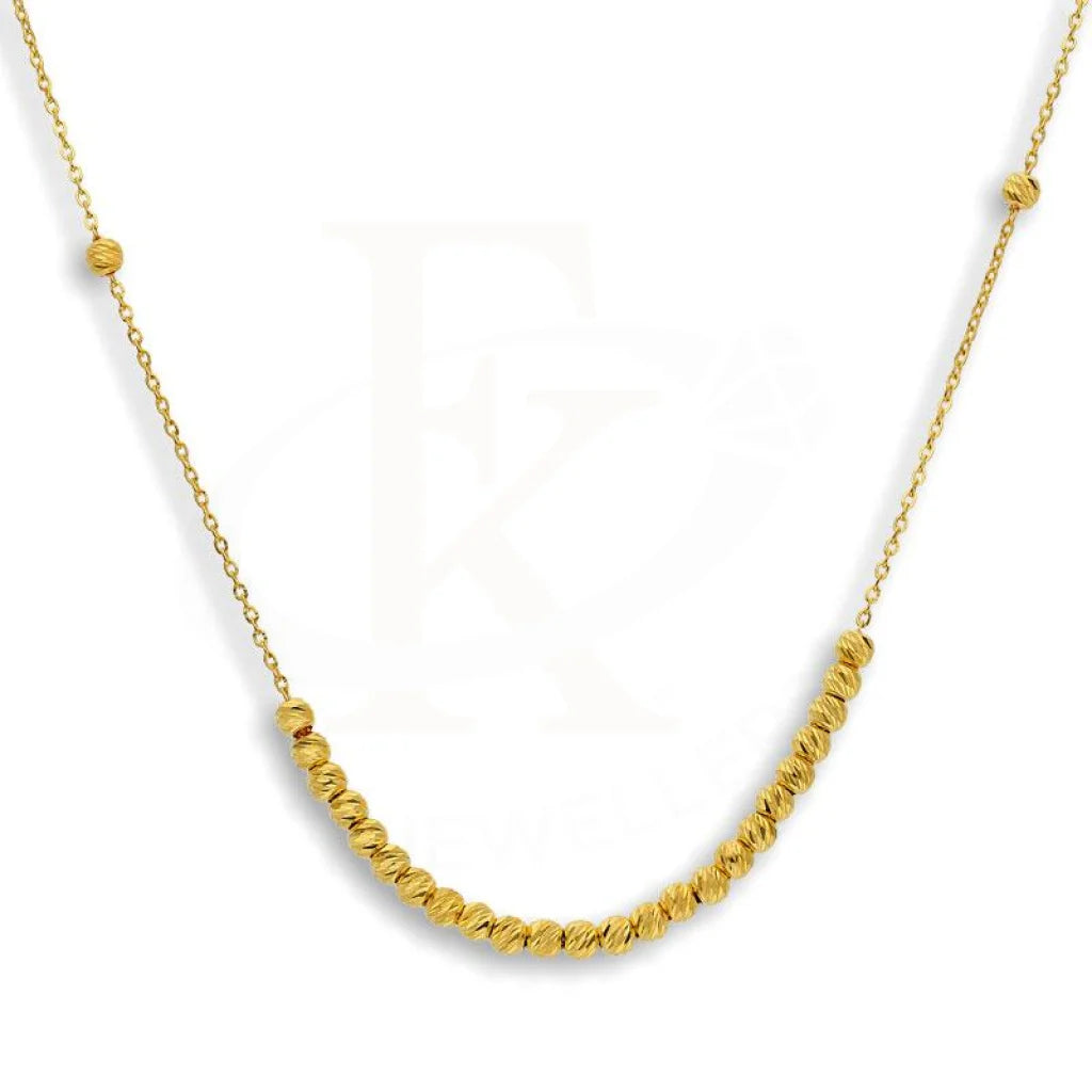 Industrial Necklaces -Gold Balls Necklace 21KT - FKJNKL21K2148