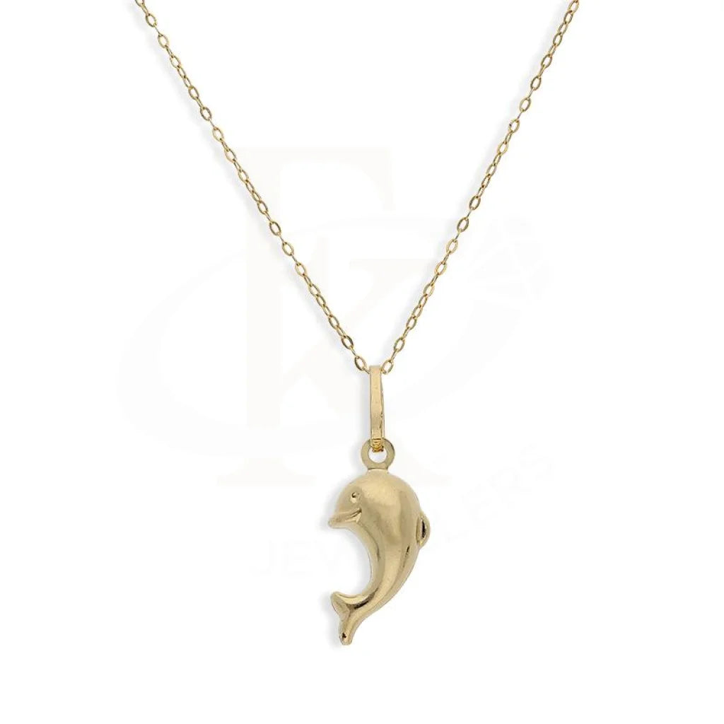 Elegant Necklaces -Gold Necklace (Chain with Dolphin Shaped Pendant) 18KT - FKJNKL18K2253