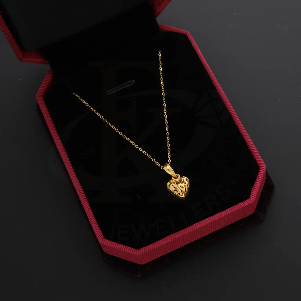 Happiness Necklaces -Gold Hollow Heart Shaped Necklace 21KT - FKJNKL21KM8668