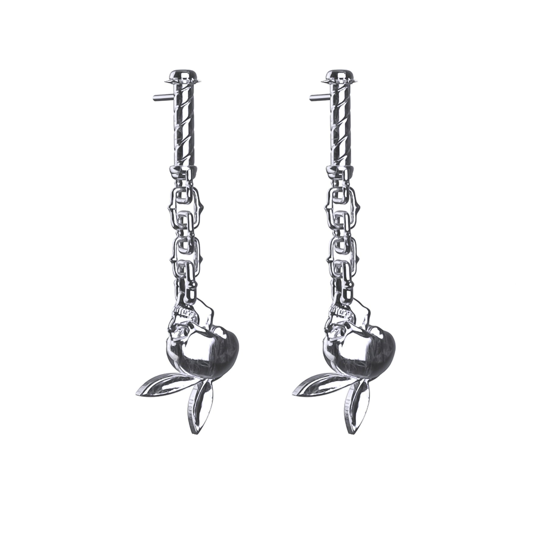 Ladies Earrings for Doctors-SKULLBOY DANGLE EARRING