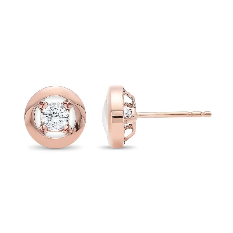 Ladies Earrings with Tourmaline-Modern Diamond Stud Earrings