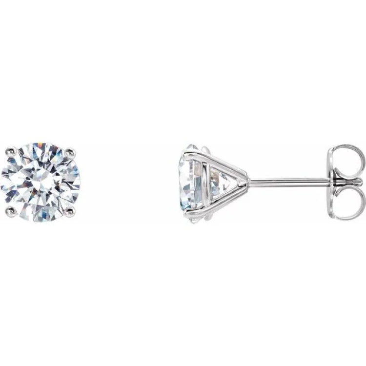 Ladies Earrings for Veterans-14K White 1 CTW Natural Diamond Cocktail-Style Earrings