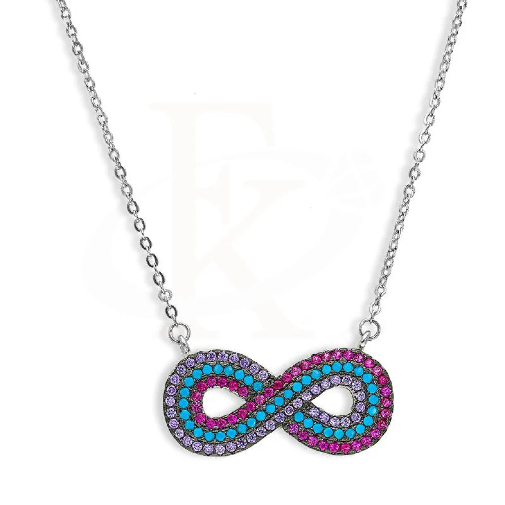 Rose Gold Necklaces -Sterling Silver 925 Infinity Necklace - FKJNKLSL2622