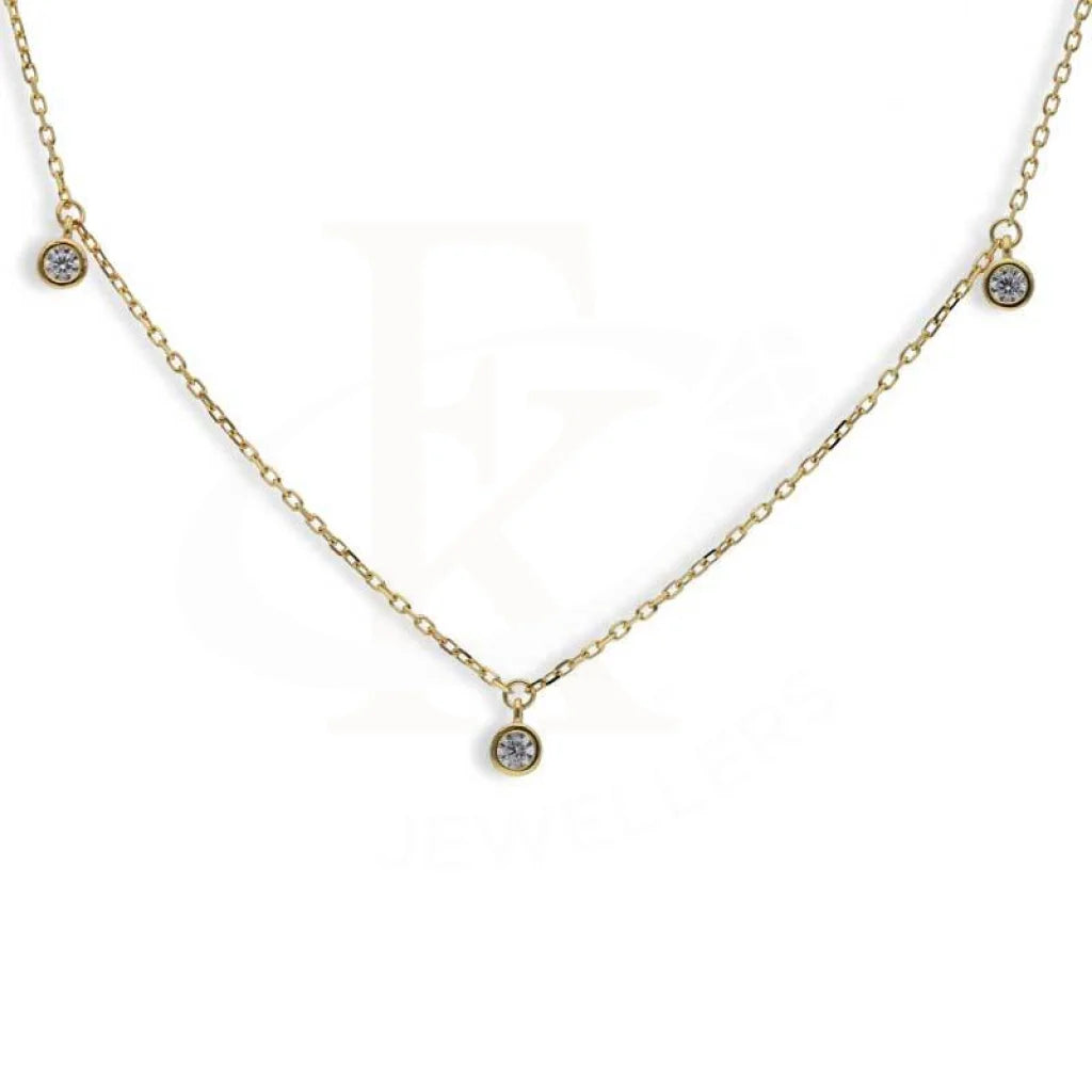 Horoscope Necklaces -Sterling Silver 925 Gold Plated Solitaires Necklace - FKJNKLSL2926