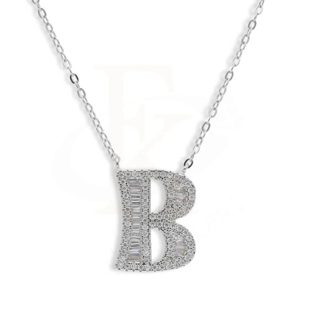 Bridal Necklaces -Sterling Silver 925 Alphabet Necklace - FKJNKLSL2946