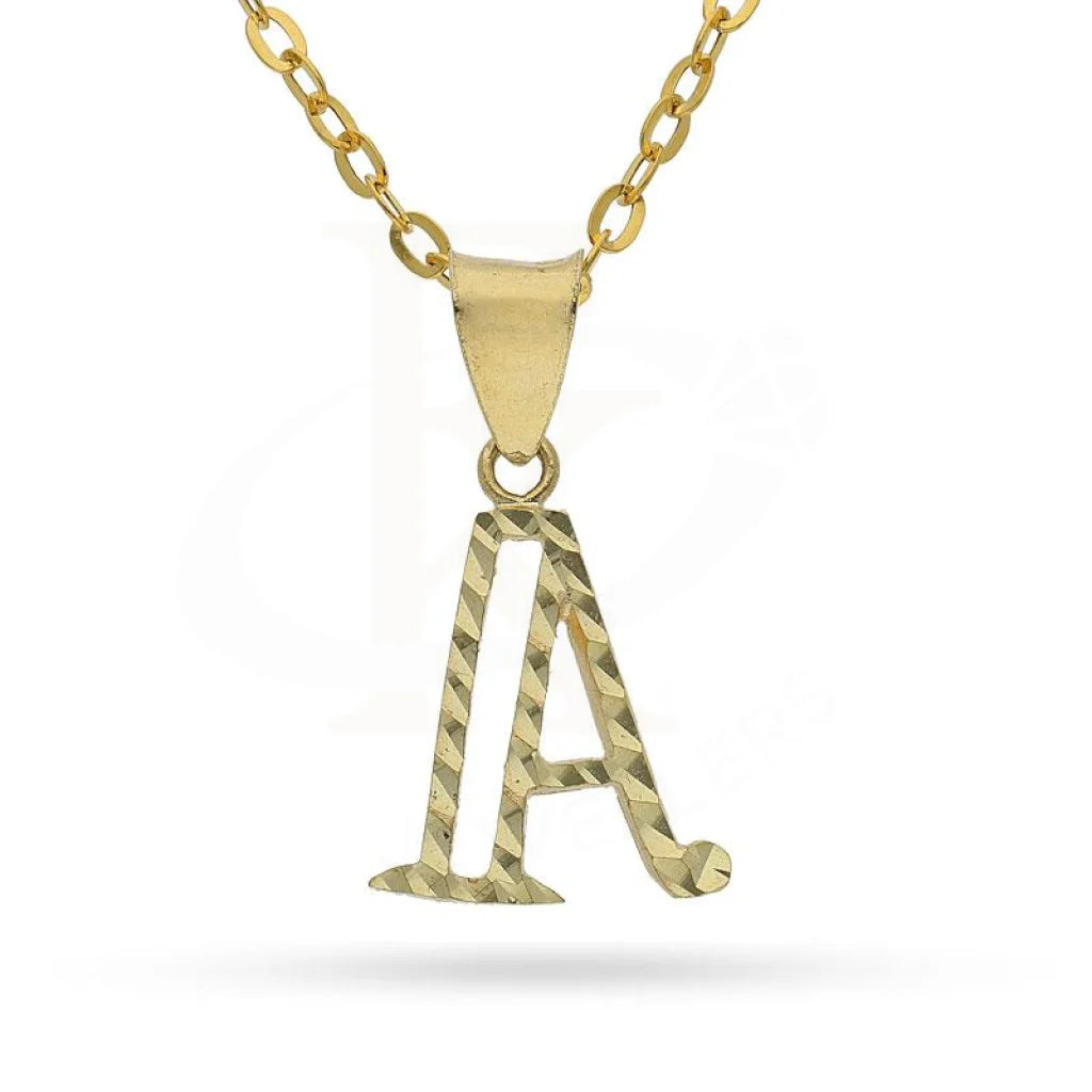 Everyday Necklaces -Gold Necklace (Chain with Alphabet Pendant) 18KT - FKJNKL1626