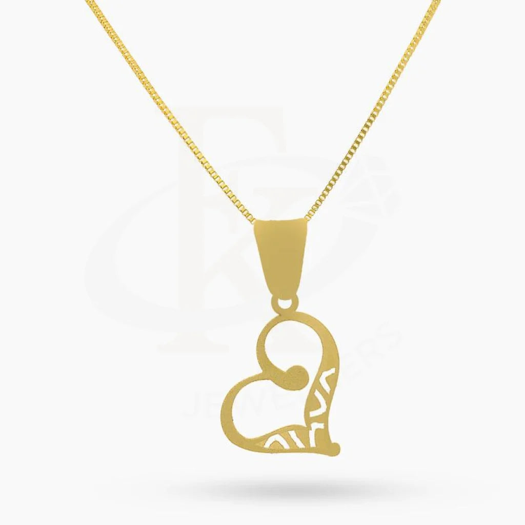 Affordable Necklaces -Gold Necklace (Chain with Twisted Heart Pendant) 18KT - FKJNKL18K2048