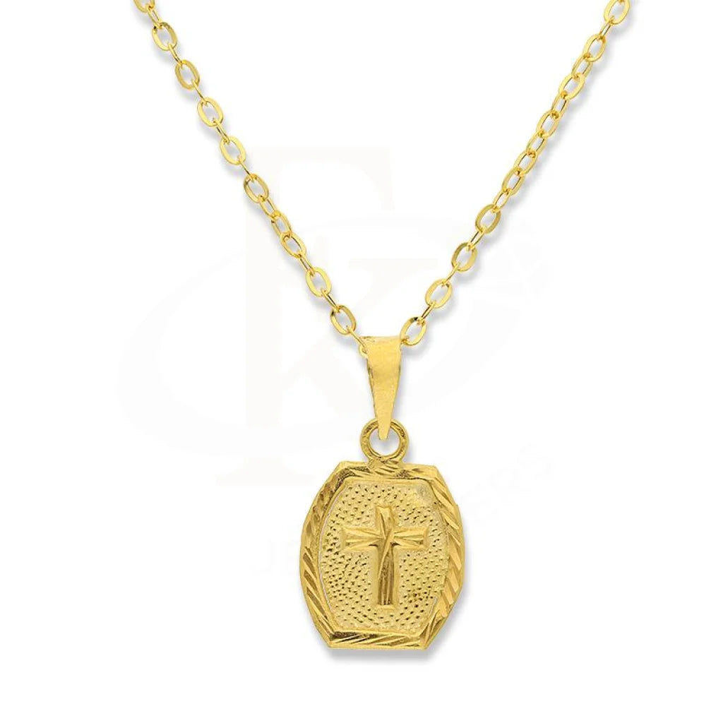 Floral Necklaces -Gold Cross Necklace 18KT - FKJNKL1995