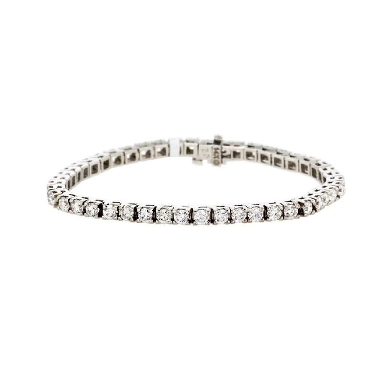 Square Bracelets -6.02 ctw Diamond Tennis Bracelet