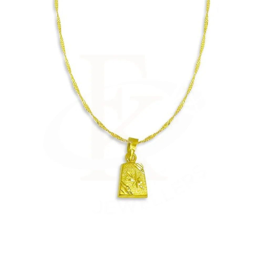 Symmetrical Necklaces -Gold Necklace (Chain with Pendant) 18KT - FKJNKL1482