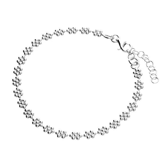 925 Silver Bracelets -Flower Bracelet - Sterling Silver