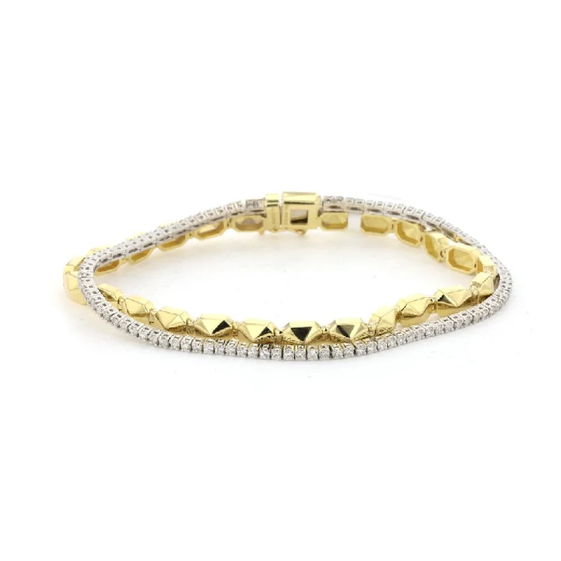 Joy Bracelets -1.76 ctw Diamond 2-Row Bracelet