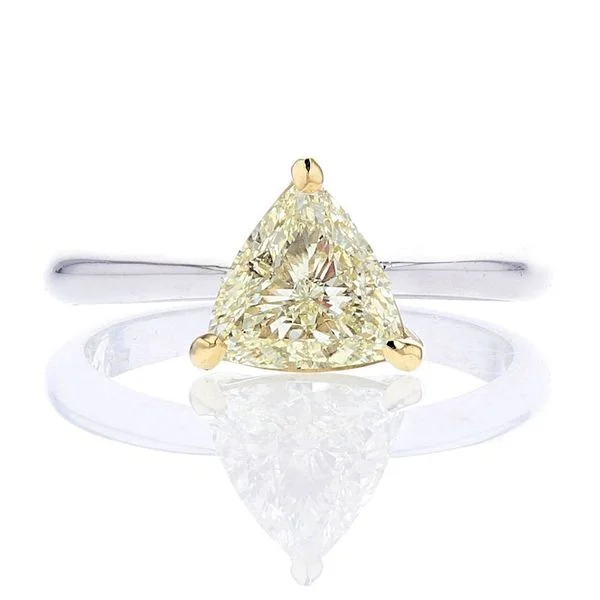 Ladies Rings with Zircon-Trillion Solitaire Ring