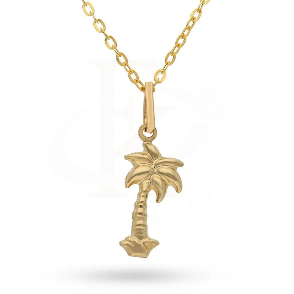 Engagement Necklaces -Gold Palm Necklace (Chain with Pendant) 18KT - FKJNKL1495