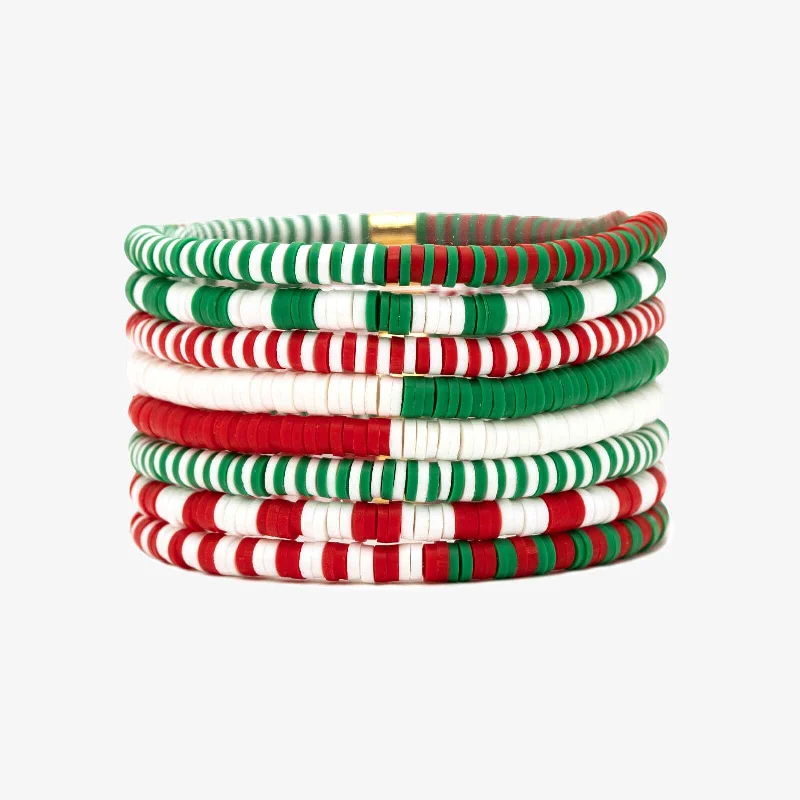 Fine Bracelets -Deck the Halls Stretch Bracelet Set of 8