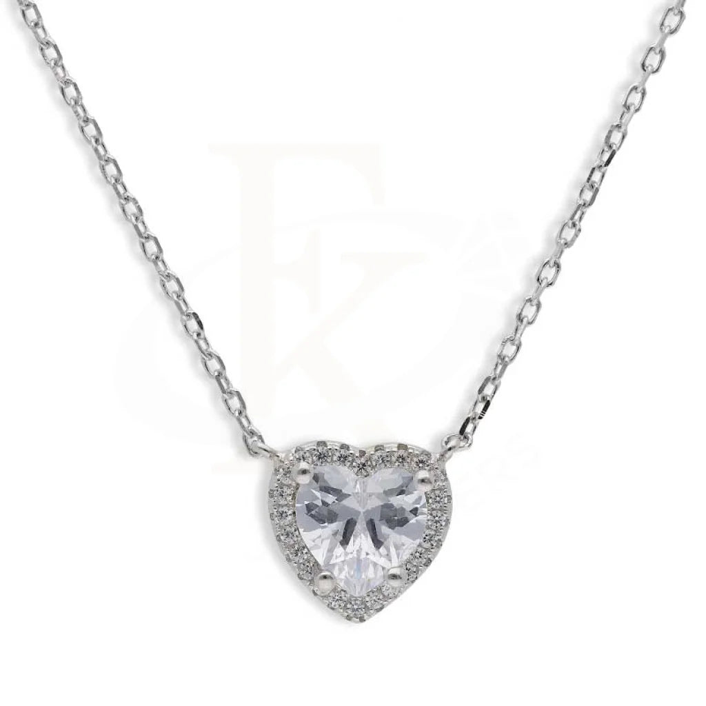 Gothic Necklaces -Sterling Silver 925 Heart Necklace - FKJNKLSL2952