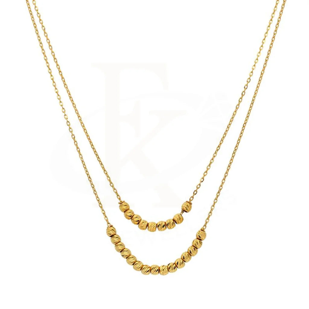 Enamel Necklaces -Gold Beads Necklace 21KT - FKJNKL21K2444