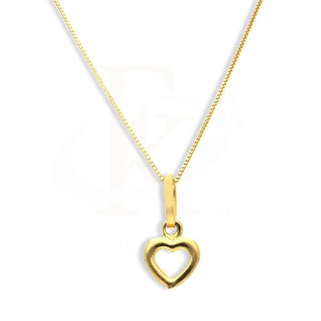 Custom Necklaces -Gold Necklace (Chain with Heart Pendant) 18KT - FKJNKL18K2577