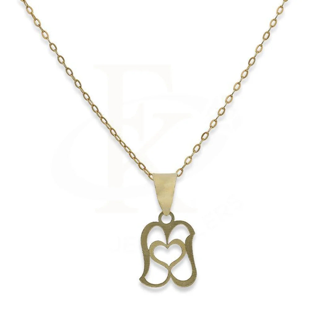 Horse Necklaces -Gold Necklace (Chain with Heart Pendant) 18KT - FKJNKL18K2328