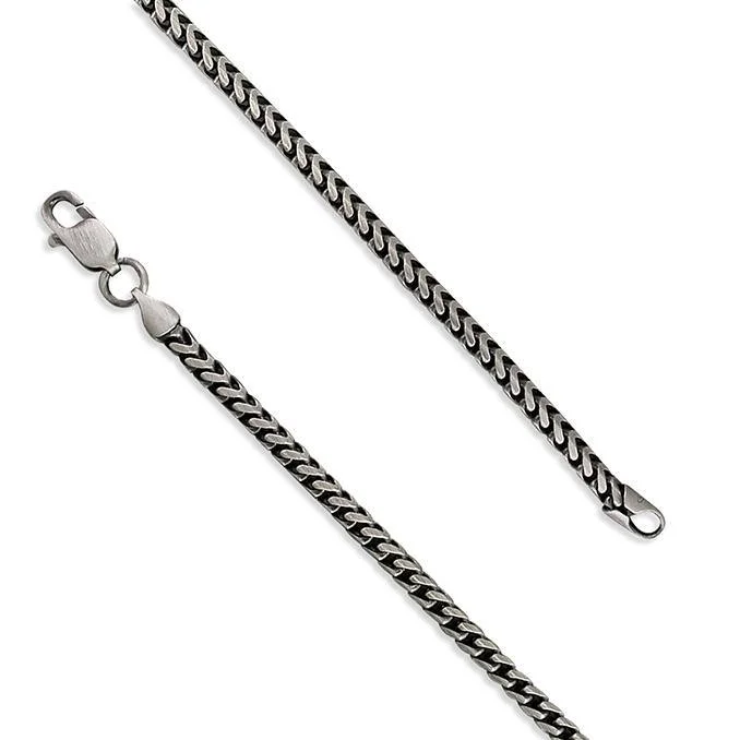 Gothic Bracelets -51cm/21cm Oxidised Chain Necklace or Bracelet - Sterling Silver