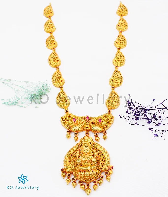 Heart Necklaces -The Anisha Silver Lakshmi Nakkasi Necklace