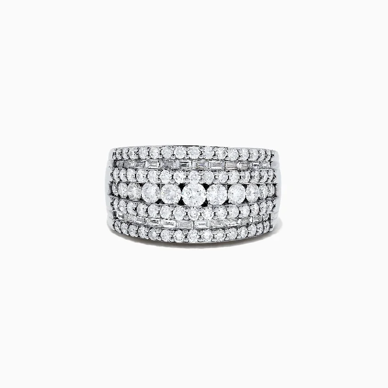 Ladies Rings with Andalusite-Pave Classica 14K White Gold Diamond Ring, 1.99 TCW