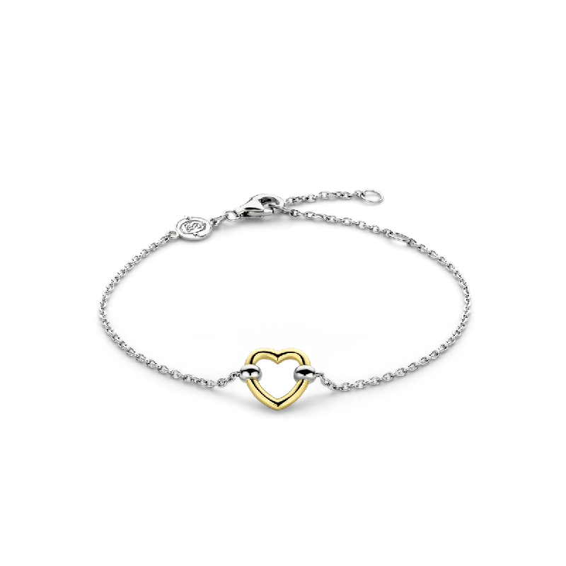 Fringe Bracelets -Ti Sento 18ct Gold Vermeil Heart Bracelet