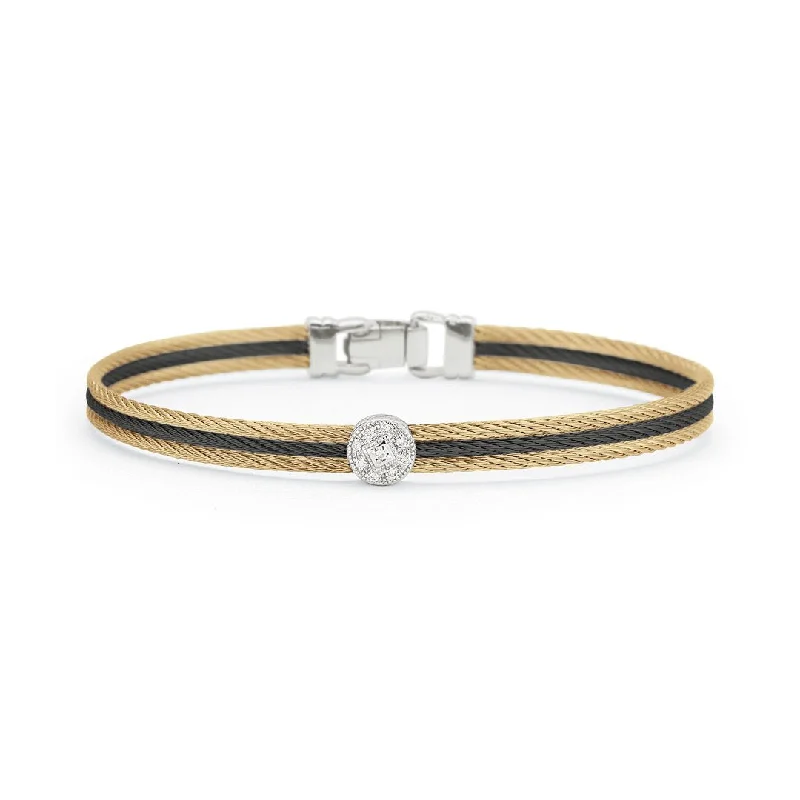 Motivational Bracelets -0.08 ctw Diamond Cable Bangle Bracelet | 10267411