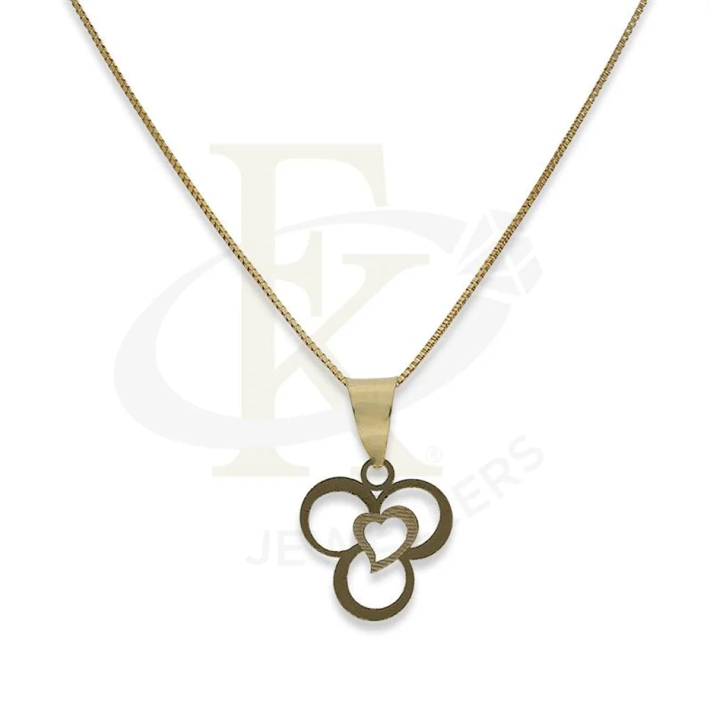 Rope Necklaces -Gold Necklace (Chain with Heart Pendant) 18KT - FKJNKL18K2301