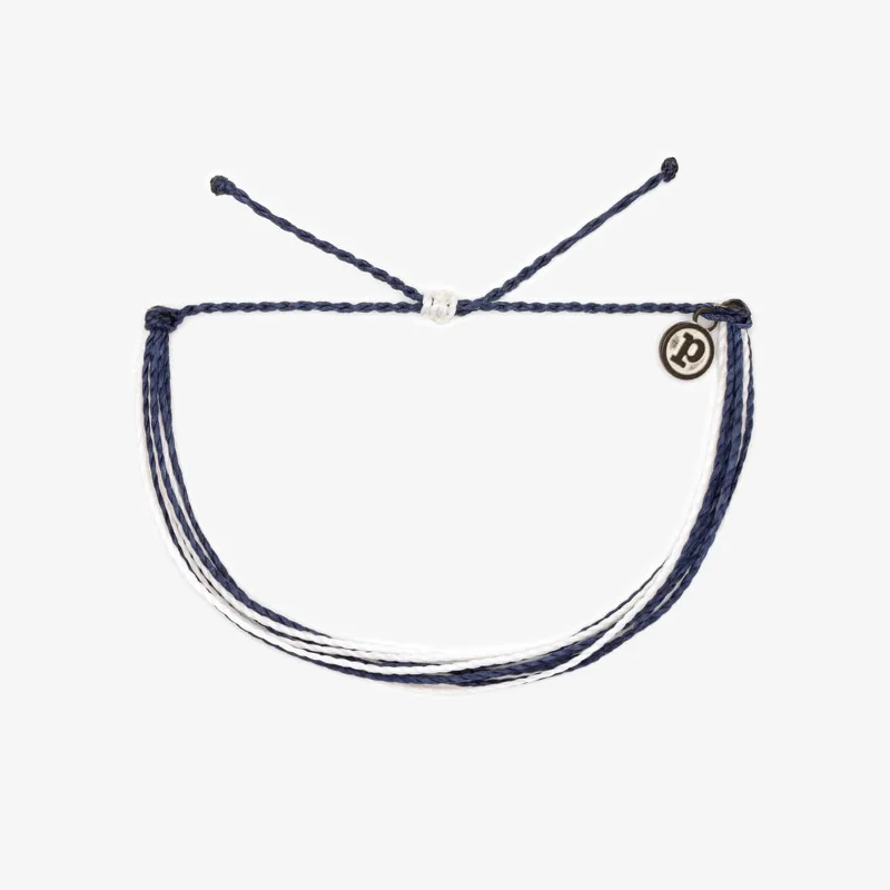 Leather Bracelets -Navy & White Bracelet