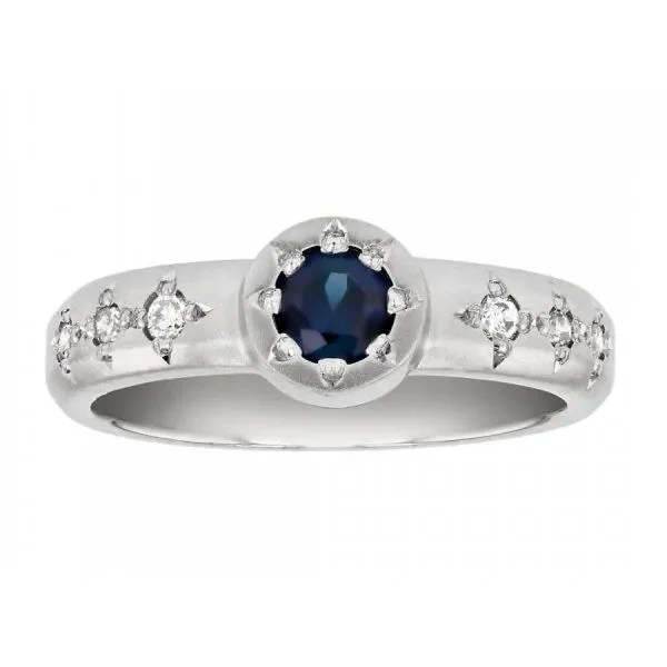 Ladies Rings for Explorers-Sapphire Star Ring