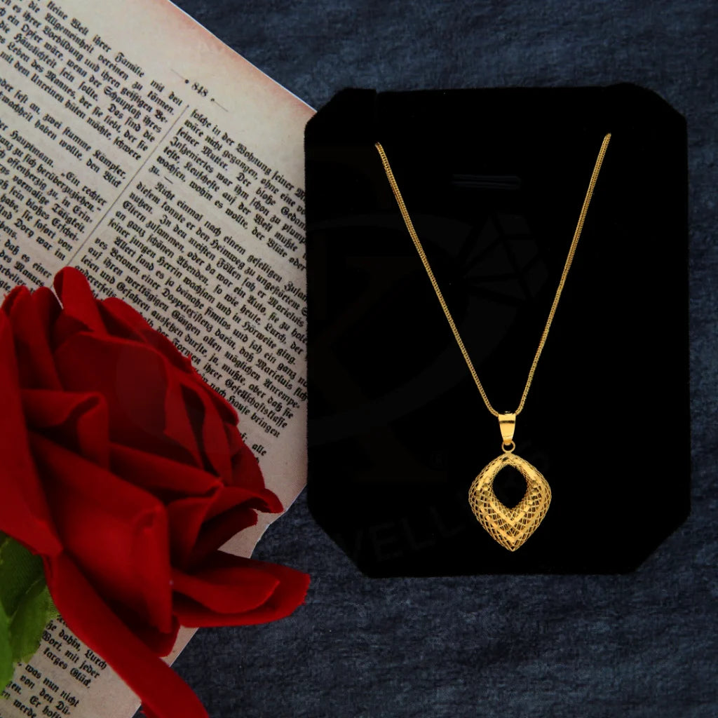 Evening Necklaces -Gold Necklace (Chain with Pendant) 21KT - FKJNKL21KM8416