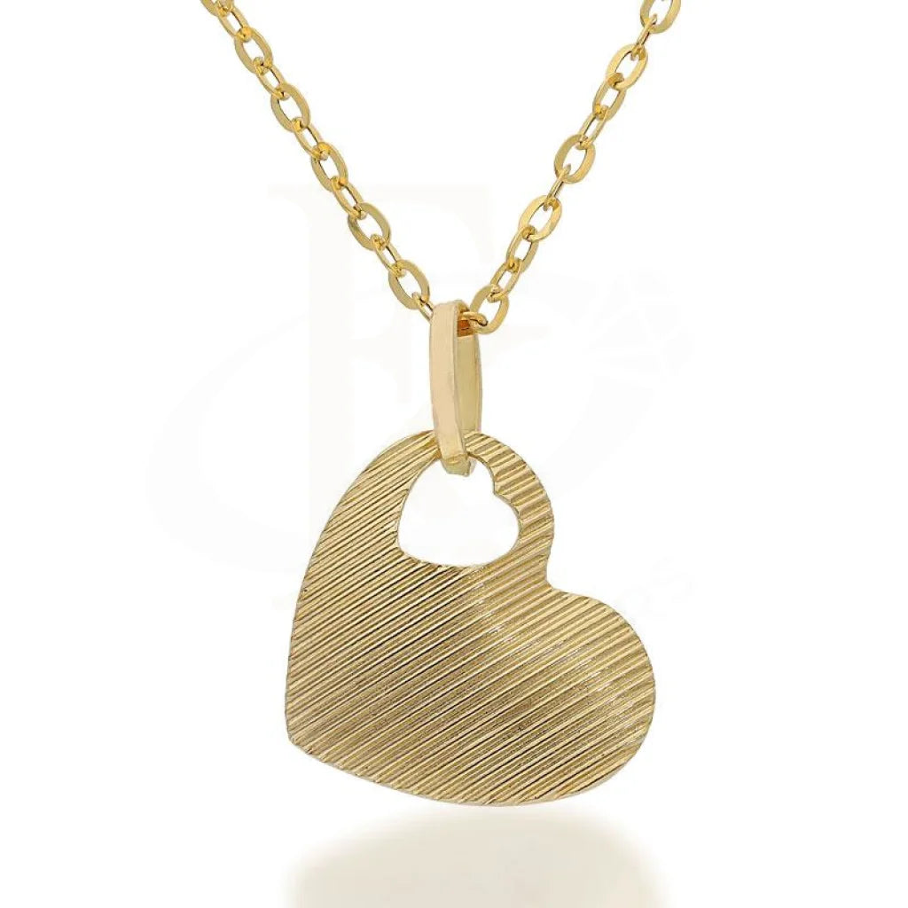 Engraved Necklaces -Gold Necklace (Chain with Heart Pendant) 18KT - FKJNKL1699