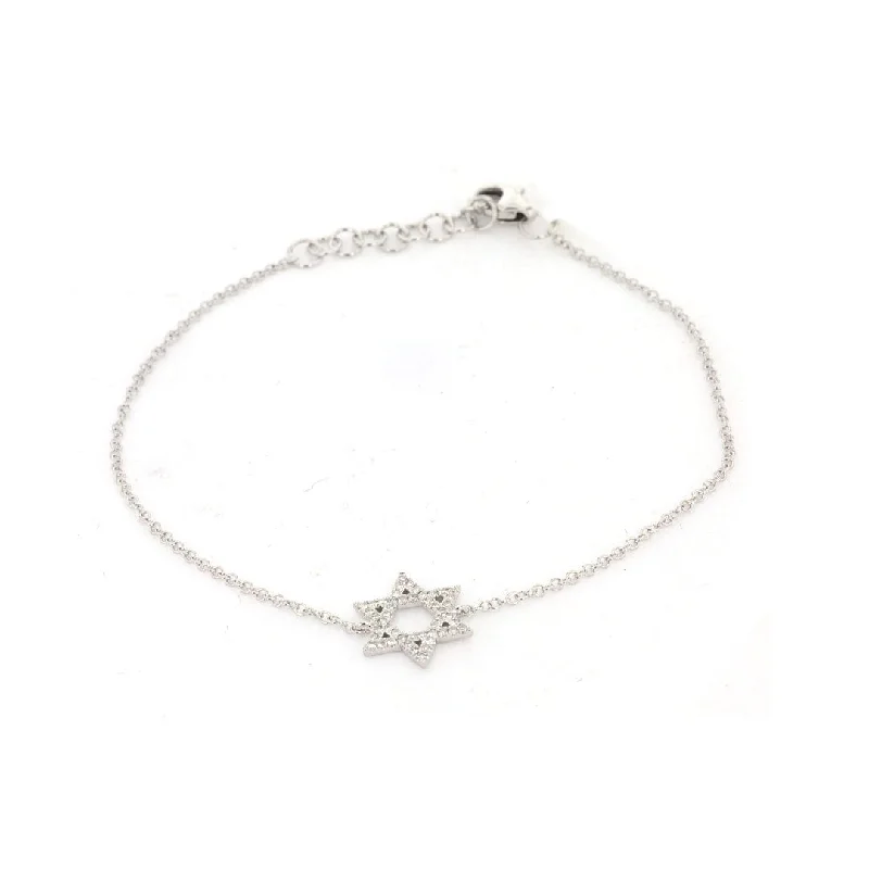 Celestial Bracelets -0.11 ctw Diamond Star of David Bracelet