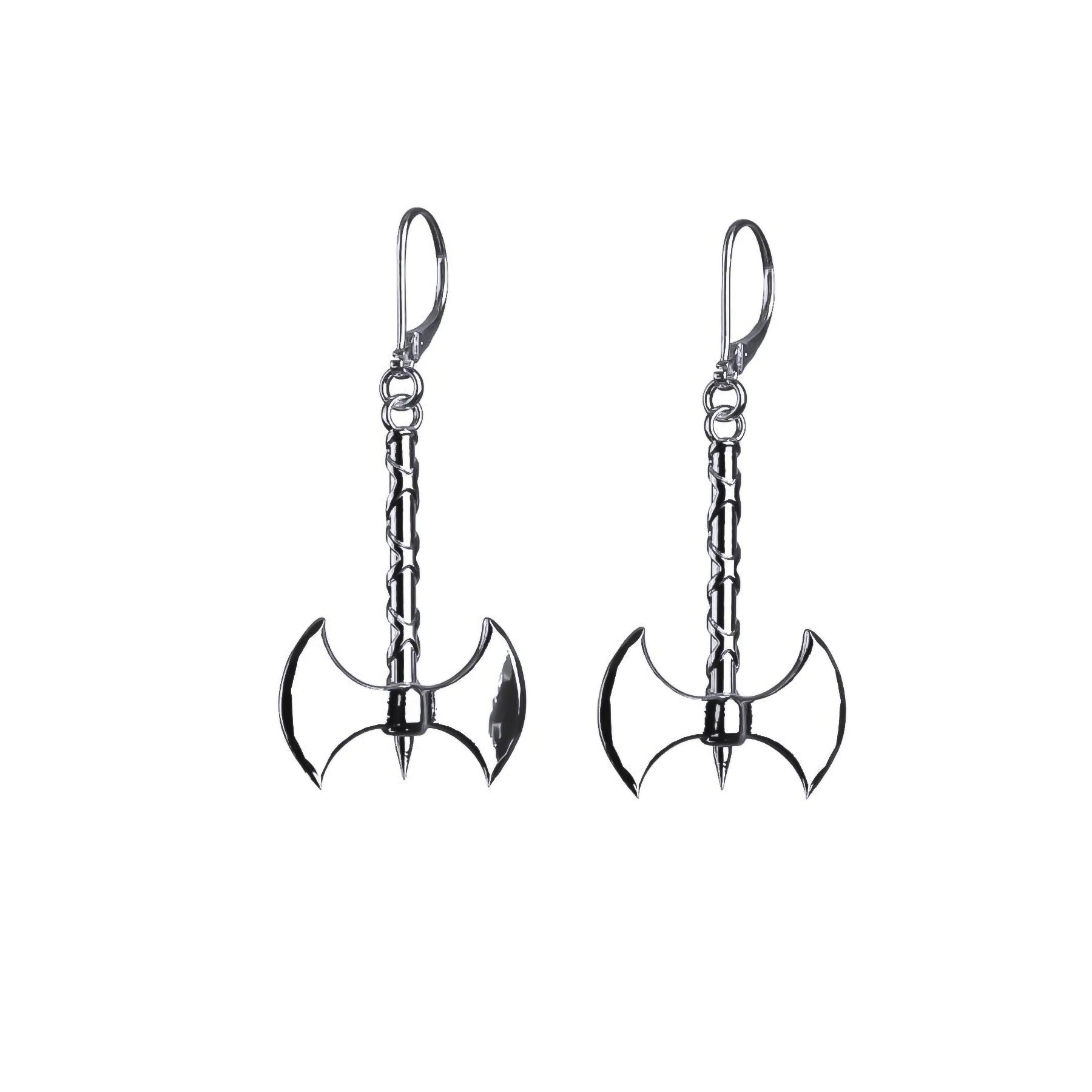 Ladies Earrings for Engagements-BATTLE AXE EARRING