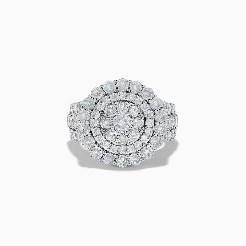 Ladies Rings with Jeremejevite-Bouquet 14K White Gold Diamond Ring