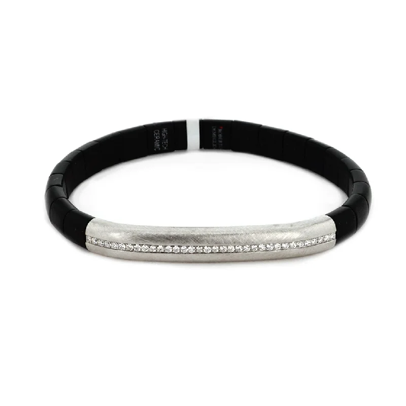 Edgy Bracelets -0.29 ctw Diamond Ceramic Stretch Bracelet | 10264419